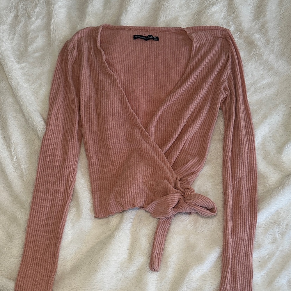Abercrombie & Fitch Women’s Pink Wrap Top